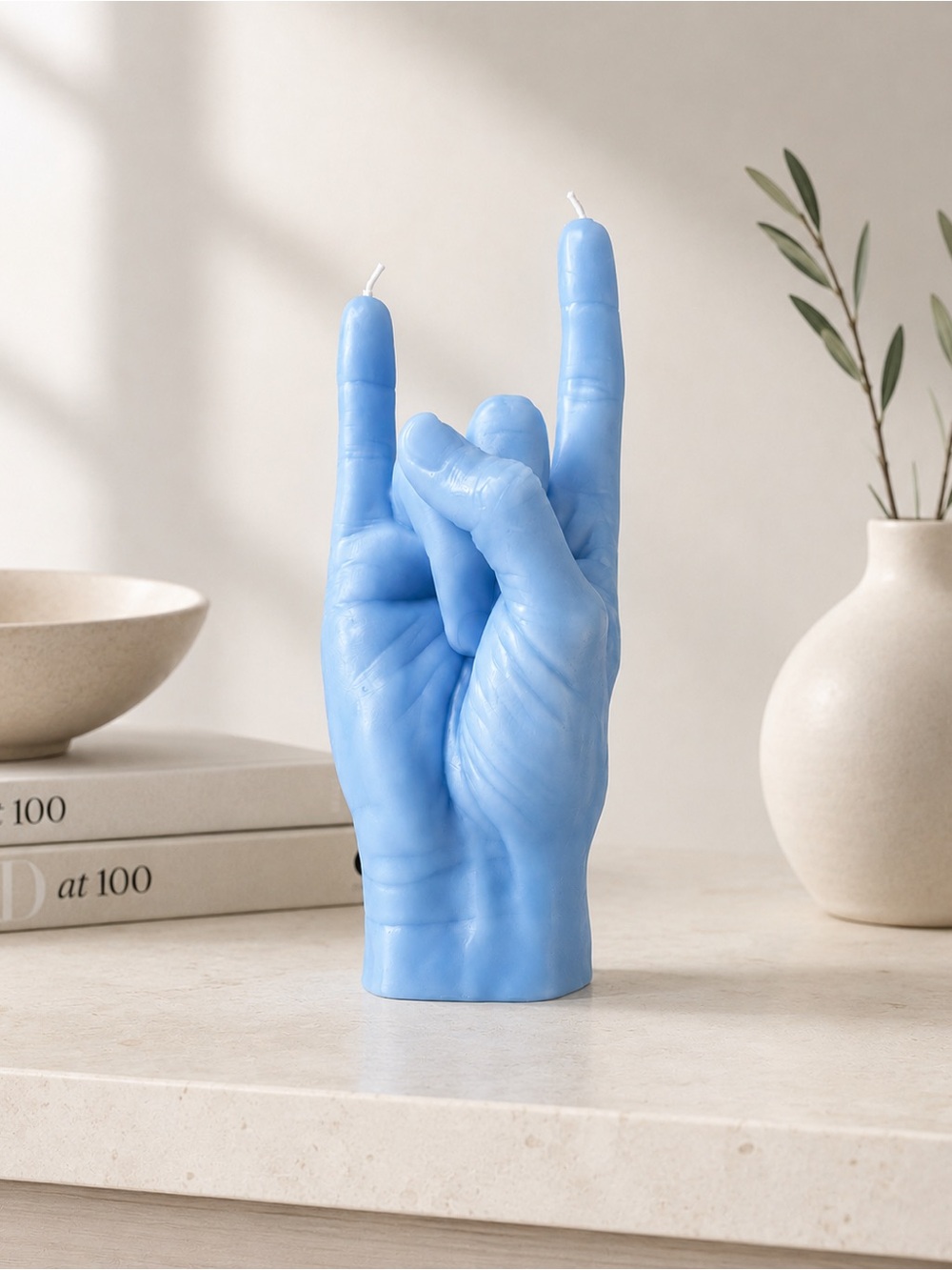 NWT Handmade Life-size Gesture Decorative Candle - Home Art #0425266